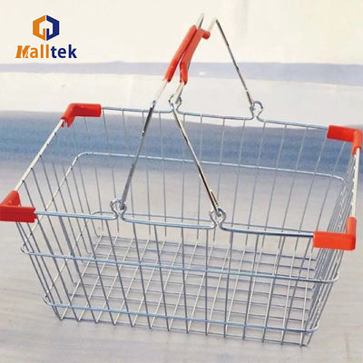 Rectangle Metal Wire Mesh Shopping Basket For Customized Retail And Supermarket Needs