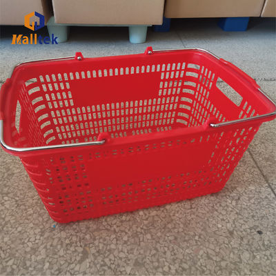 Supermarket Shopping Made Easy HDPP Plastic Hand Basket Double Handles