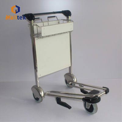 Stainless Steel Airport Luggage Trolley With Handle Brake