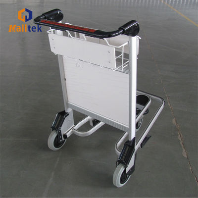Aluminum Alloy Airport Luggage Trolley Using Airport With 3 Wheels