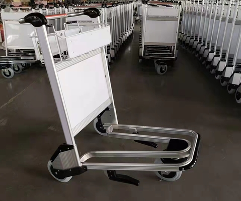 Stainless Steel Airport Luggage Trolley Airport Push Passenger Baggage Cart