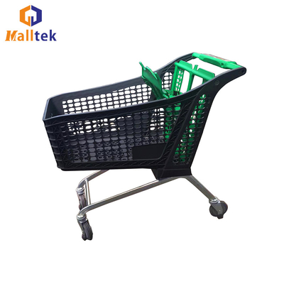 Medios de plástico del Supermercado de la Carreta de compras 130 litros 80kg-160kg