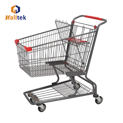 Acero 180 litros Supermercado carro de compras de trabajo pesado