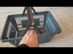 Cesta de compras de plástico gris PP para supermercados