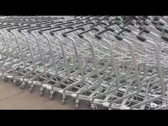 Nuevo tipo de carro de compras de supermercado de acero para comestibles con carga de 100 kg