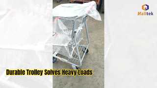 Carro de compras de supermercado de metal